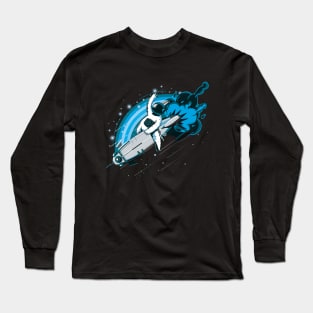 Funny Astronaut Flying Rocket Long Sleeve T-Shirt